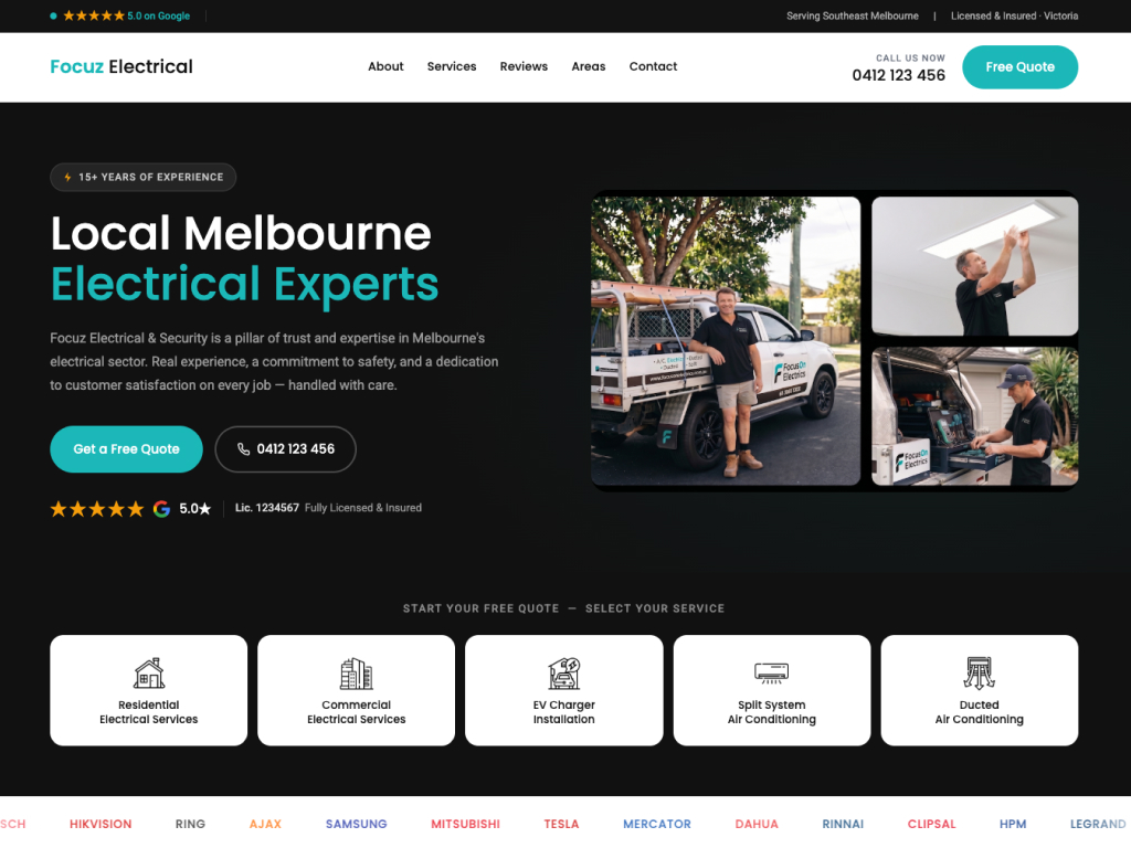 Focuz Electrical website