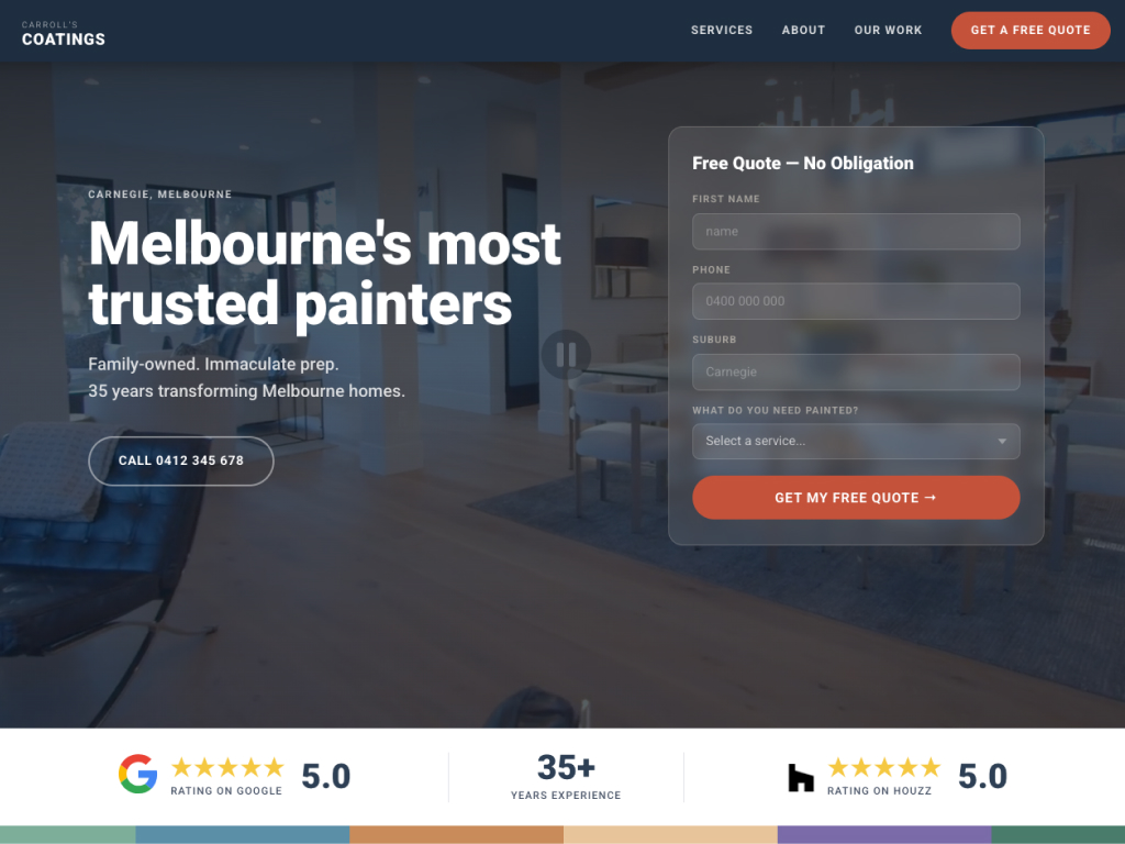 Carroll's Coatings website