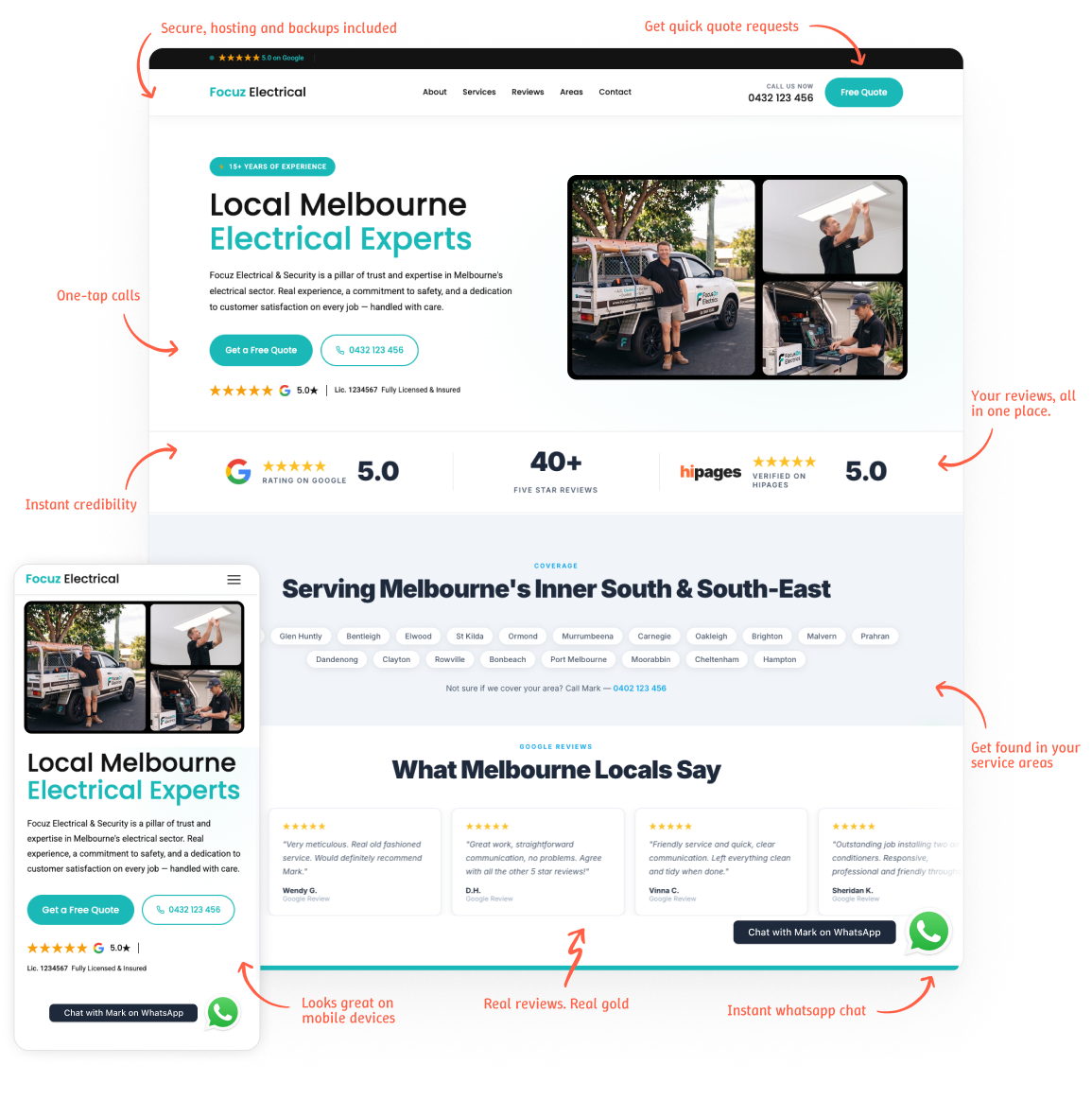 Free Range Websites build in progress — placeholder image, to be replaced with regional Victoria photography